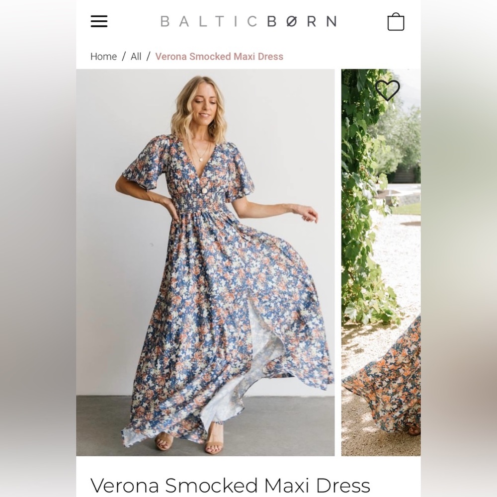 Baltic Born Verona Maxi Dress Floral, size Large